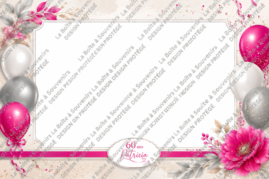 Cadre personnalisable Photobooth Oriental Or
