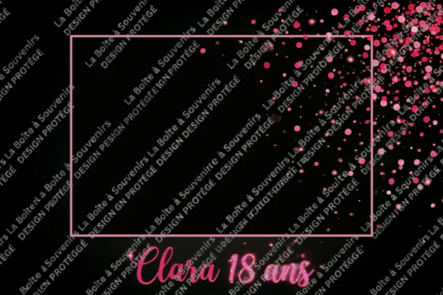 Cadre photobooth pour anniversaire adulte, style chic