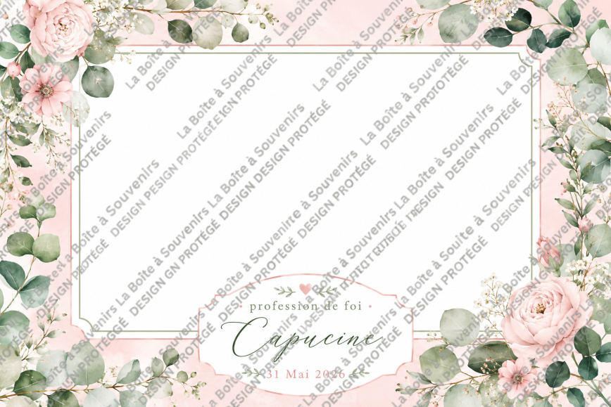 Cadre Photobooth Profession de foi Capucine